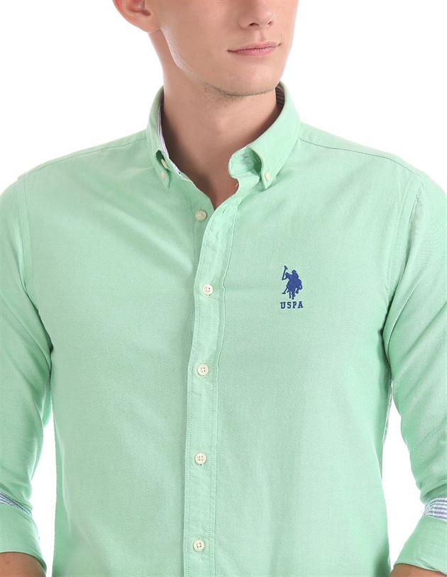 U.S. Polo Assn. Men Casual Wear Solid Shirt